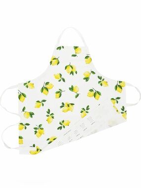 KATE SPADE Lemons Apron Kitchen Fabric Make Lemonade Yellow White Green New NWT